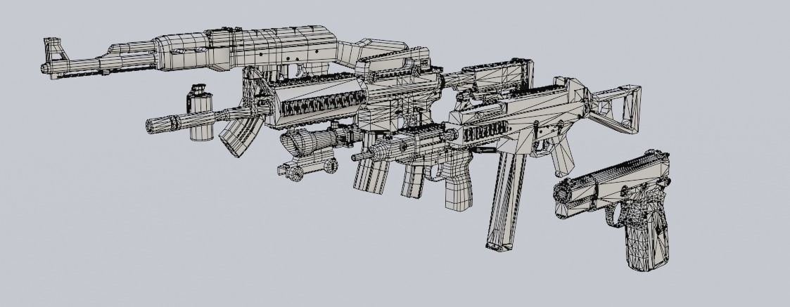 Armour Bundle Low-poly 3D model_9