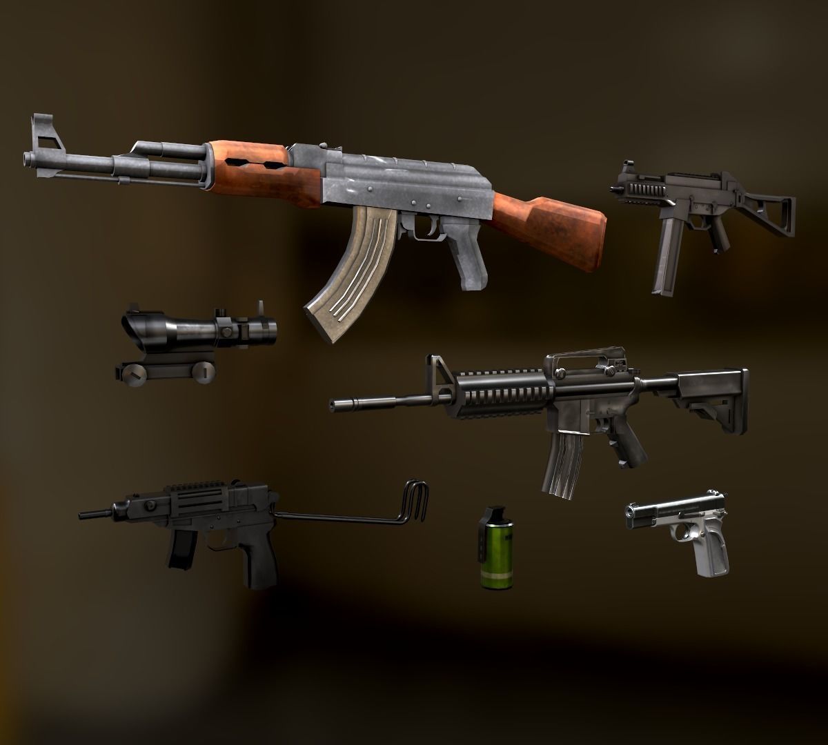 Armour Bundle Low-poly 3D model_3