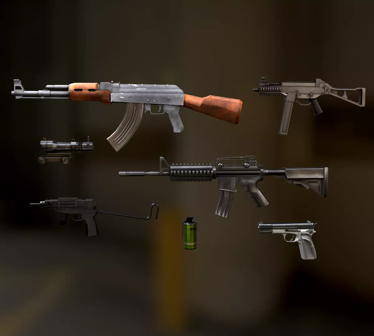 Armour Bundle Low-poly 3D model_0