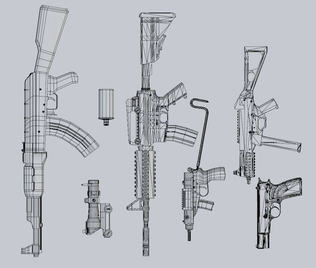 Armour Bundle Low-poly 3D model_8