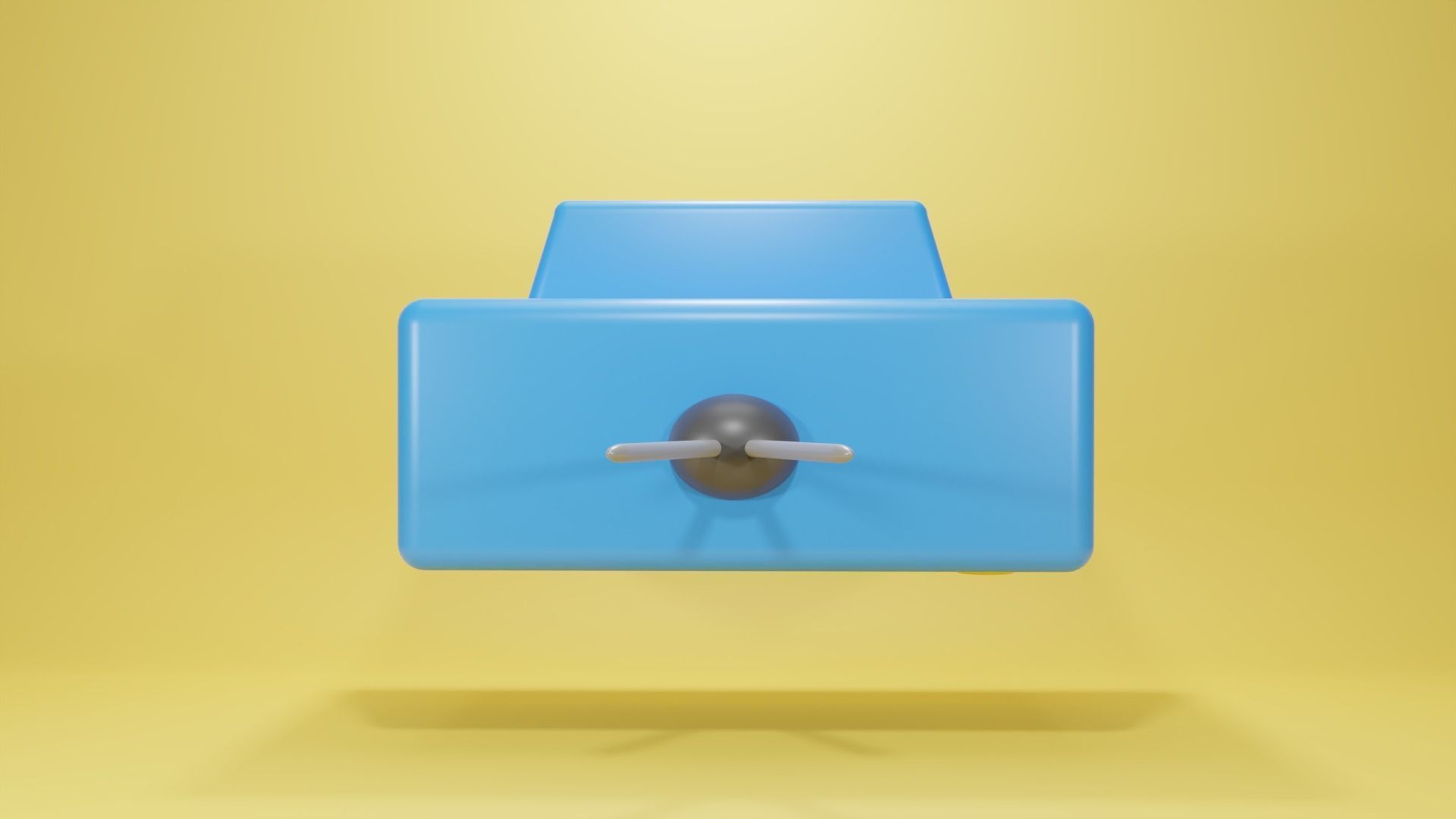 Old TV Icon Low Poly Low-poly 3D model_4