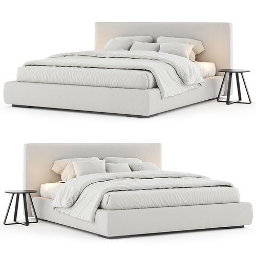 BB Italia Richard Bed Low-poly 3D model 2