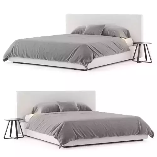 B B Italia Richard Bed Low-poly 3D model
