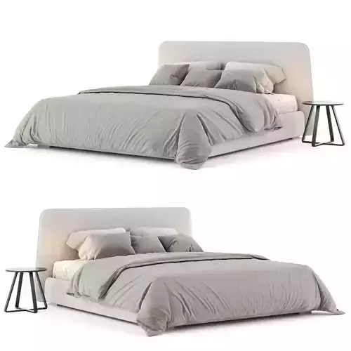 Boca slim bed Low-poly 3D model