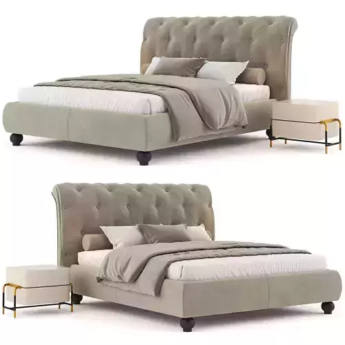 Twils DORIAN bed Low-poly 3D model