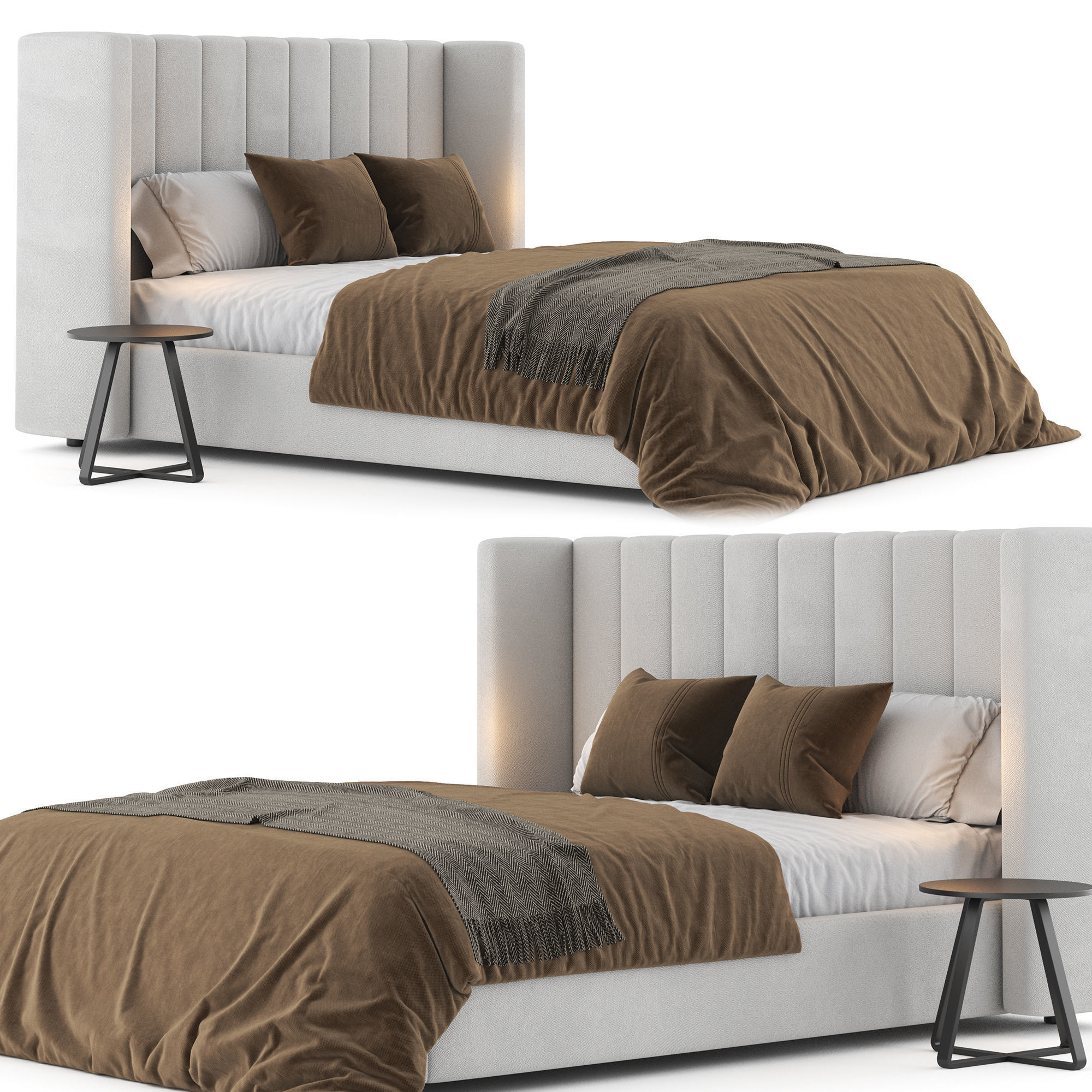 West Elm Shelter Bed 3D model_3