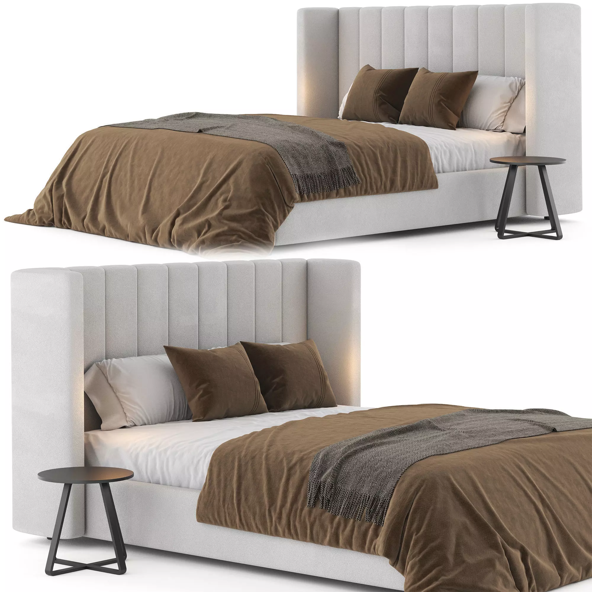 West Elm Shelter Bed 3D model_0