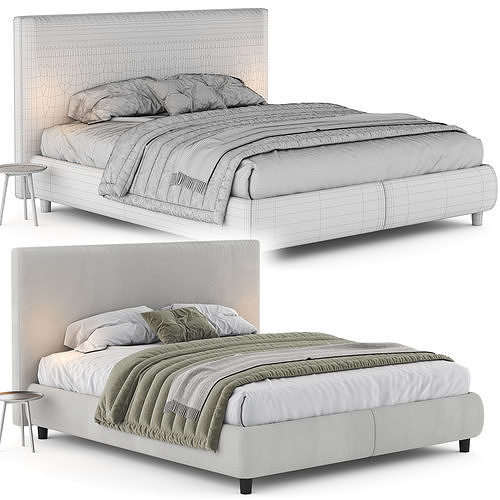 Ikea Dunvik Bed 3D model 5