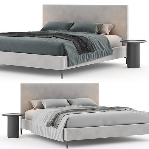West Elm Emmett Bed 3D model 3
