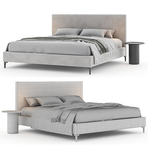 West Elm Emmett Bed 3D model 5