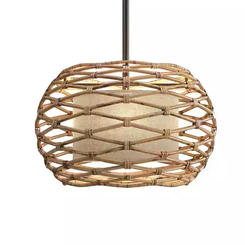 BALBOA rattan pendant light 3D model