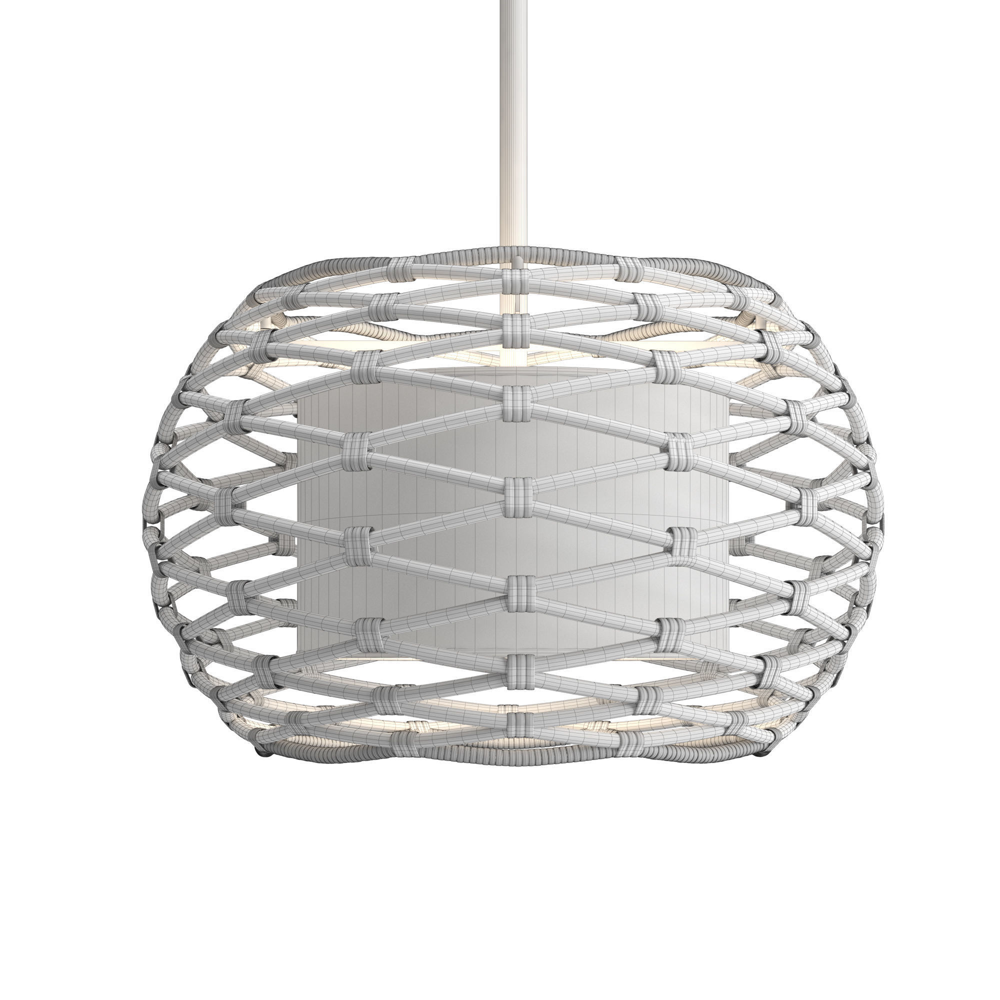 BALBOA rattan pendant light 3D model_2