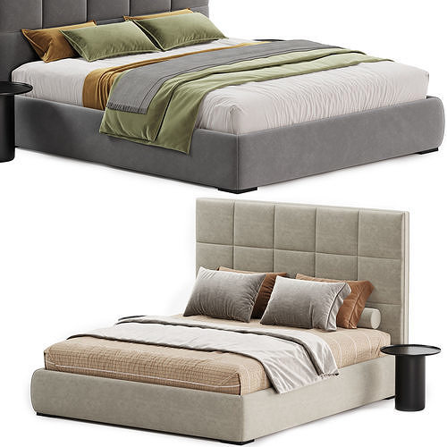 Meridiani Bardo Bed 3D model 4