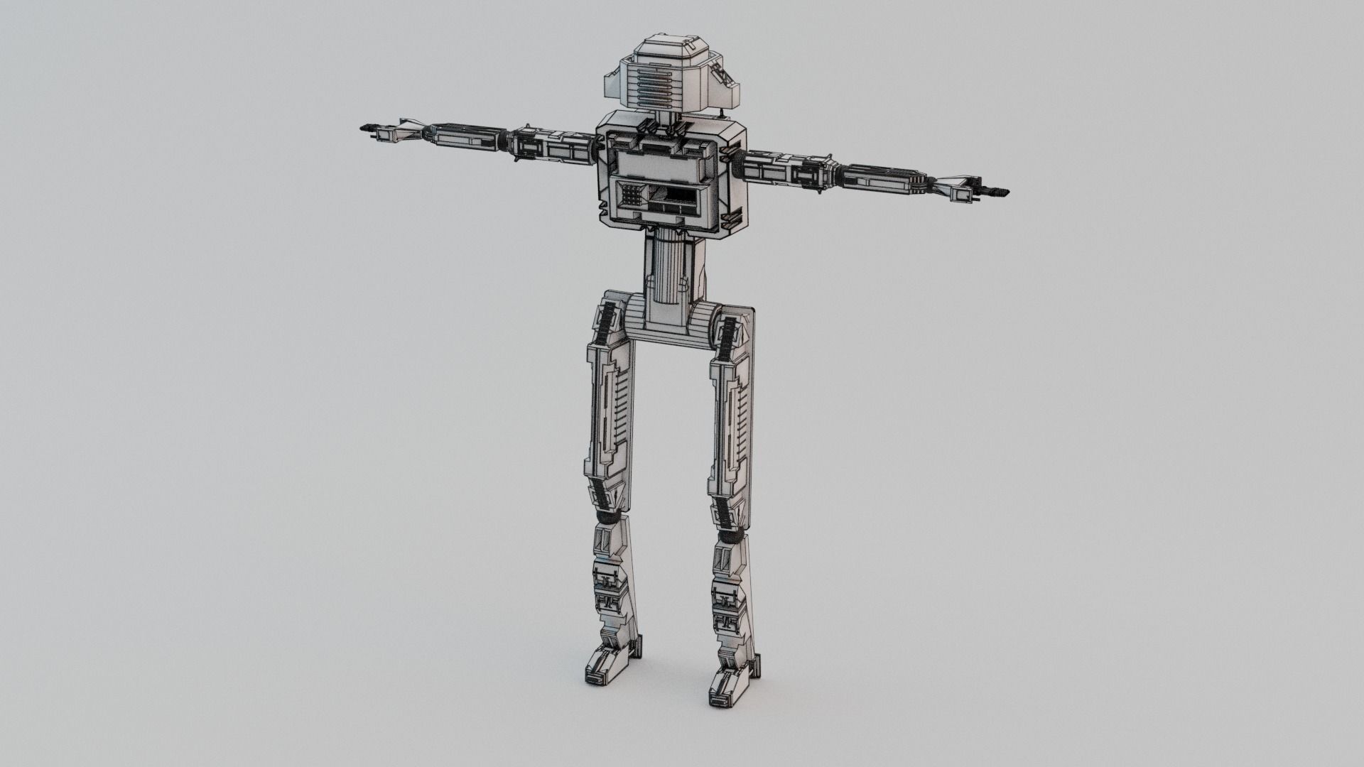 Sci-Fi Robot 3D model_4