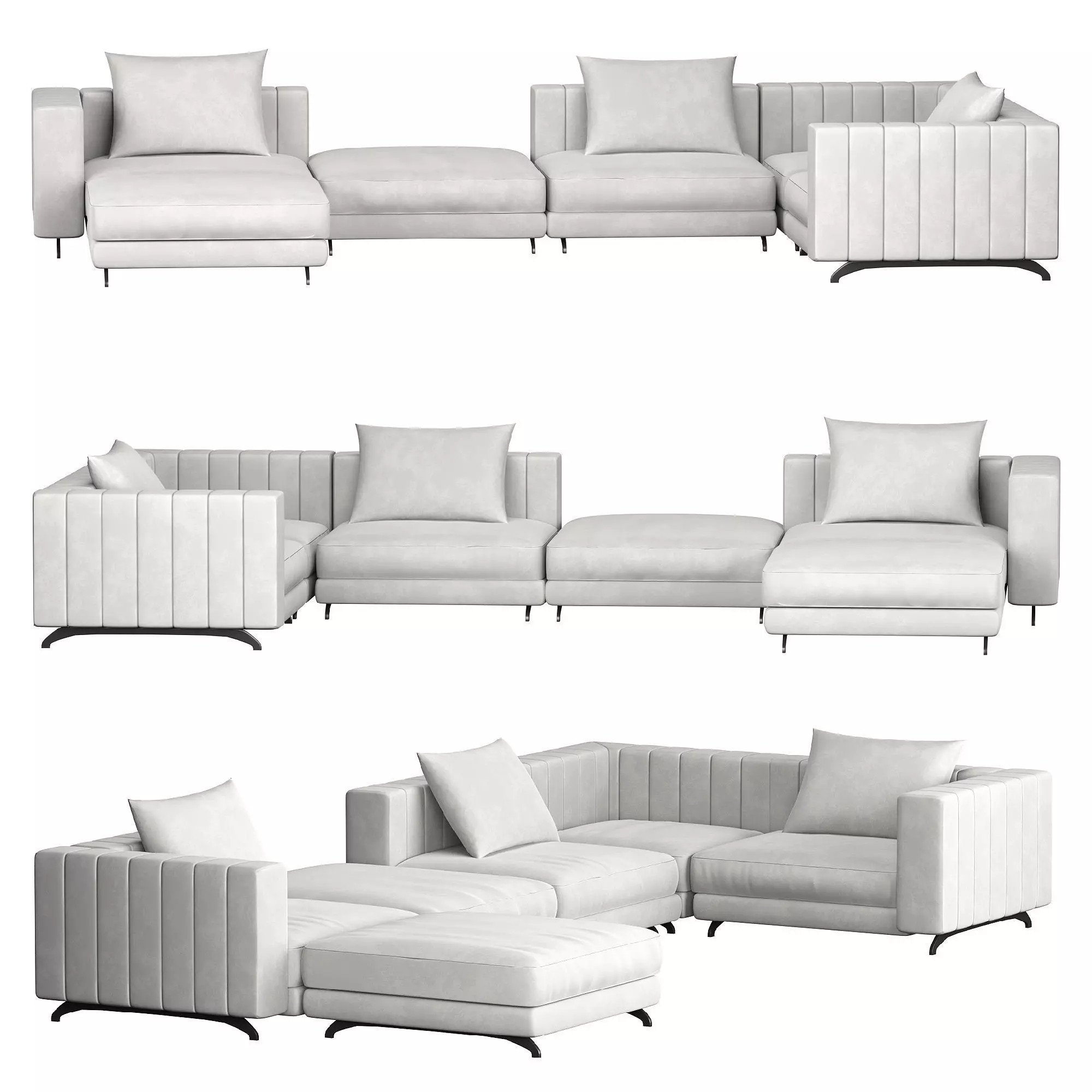 Berlin Modular Sectional 3D model_0
