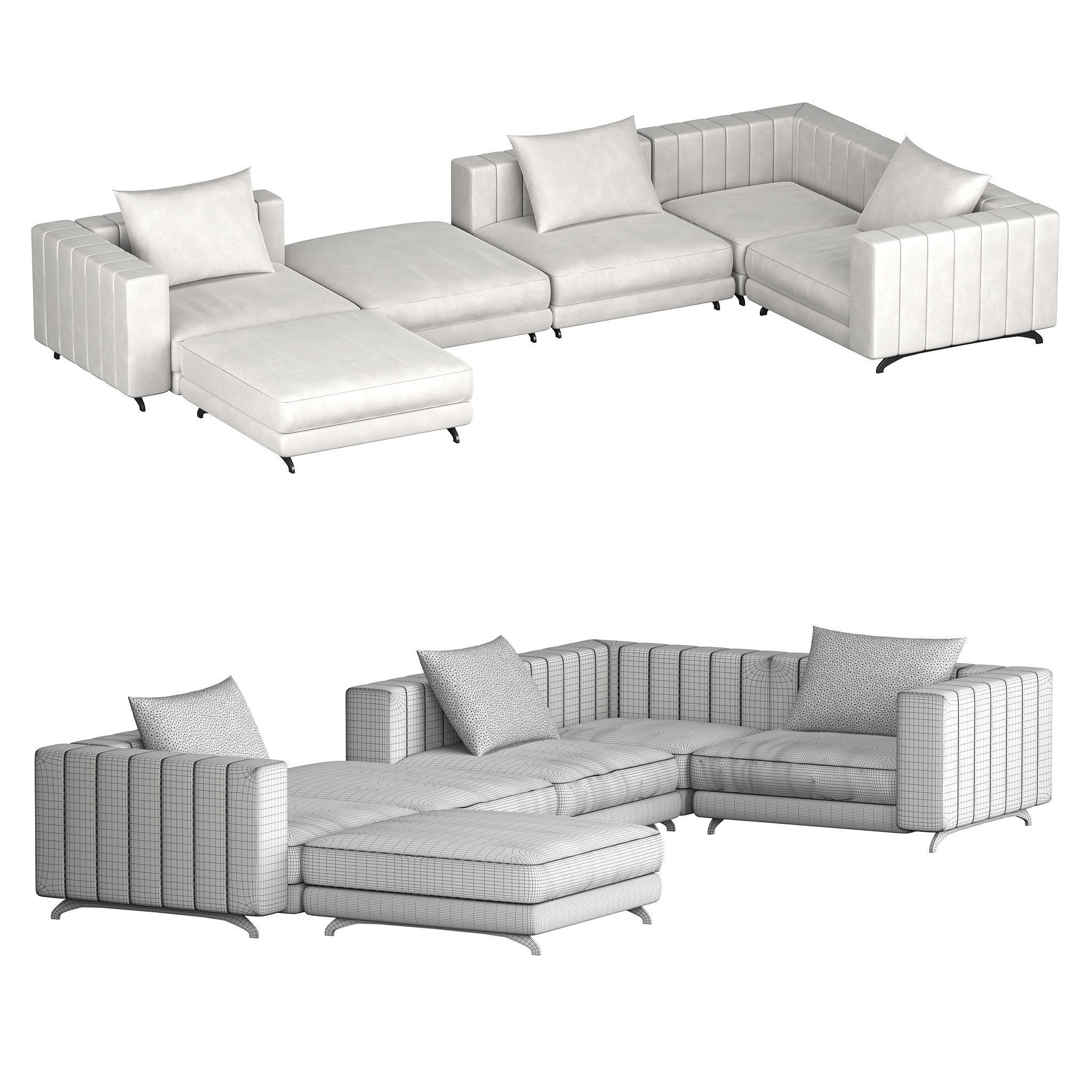 Berlin Modular Sectional 3D model_2