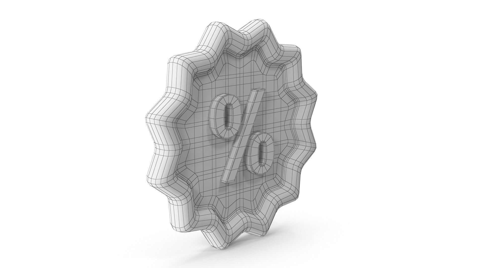 Discount Icon Low-poly 3D model_6