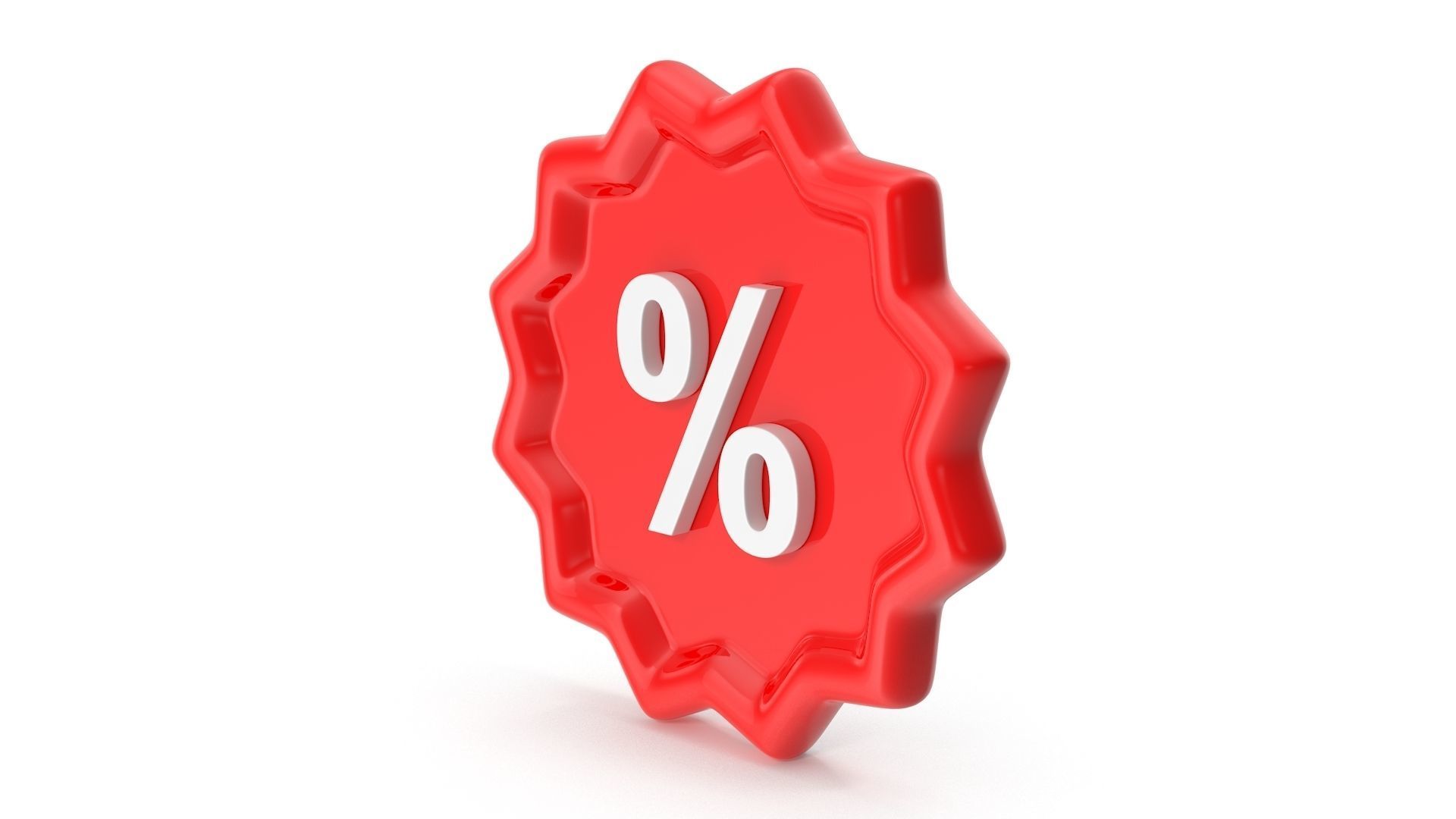 Discount Icon Low-poly 3D model_2