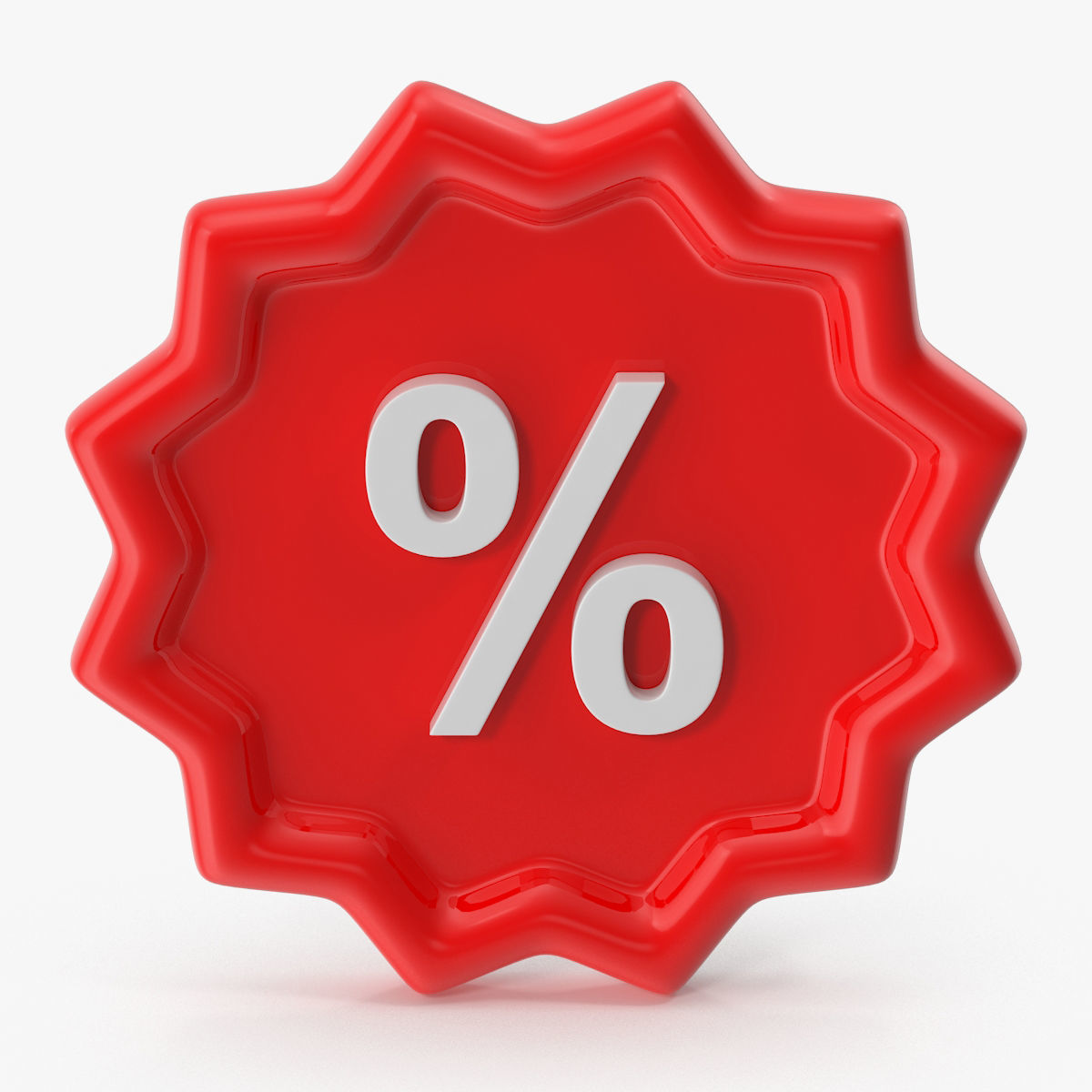 Discount Icon Low-poly 3D model_1