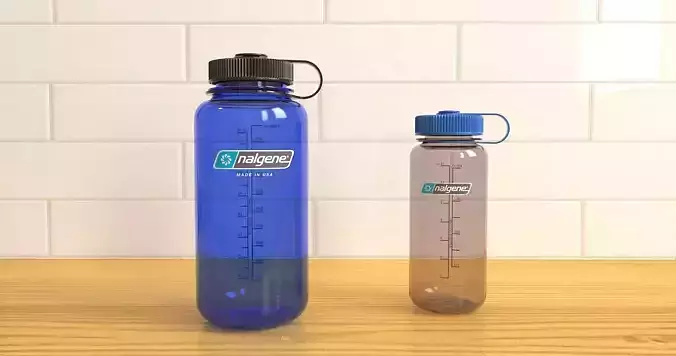 Nalgene Plastic Bottles 3D model