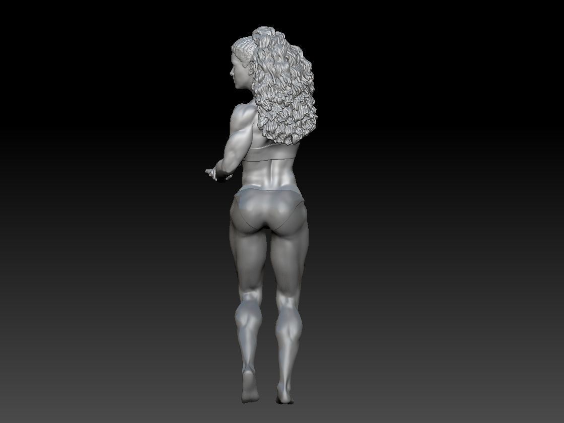 bodybuilding woman 3 3D print model_1