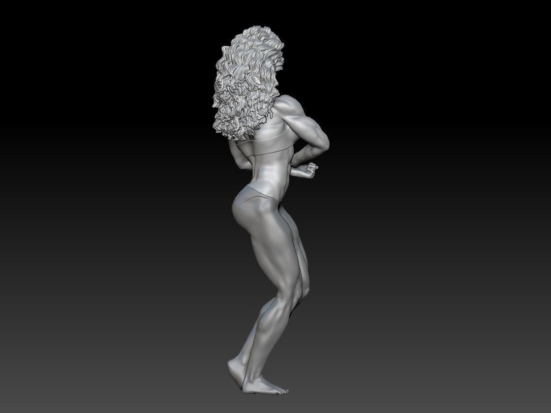 bodybuilding woman 3 3D print model_2