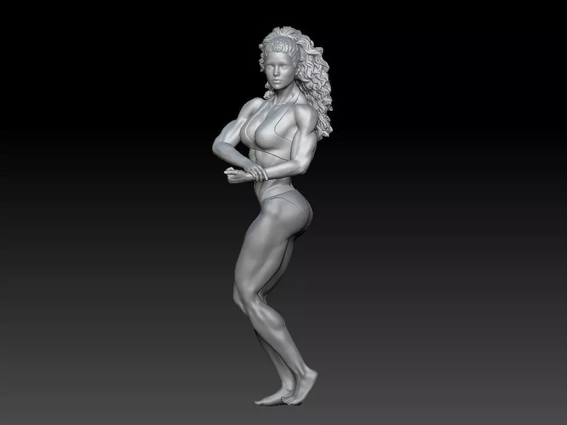 bodybuilding woman 3 3D print model_0