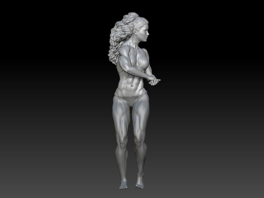 bodybuilding woman 3 3D print model_3