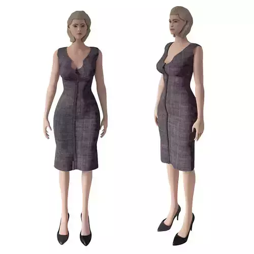 Woman standing 01 Free 3D model