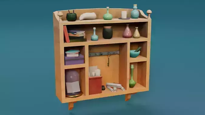 Low-poly shelf