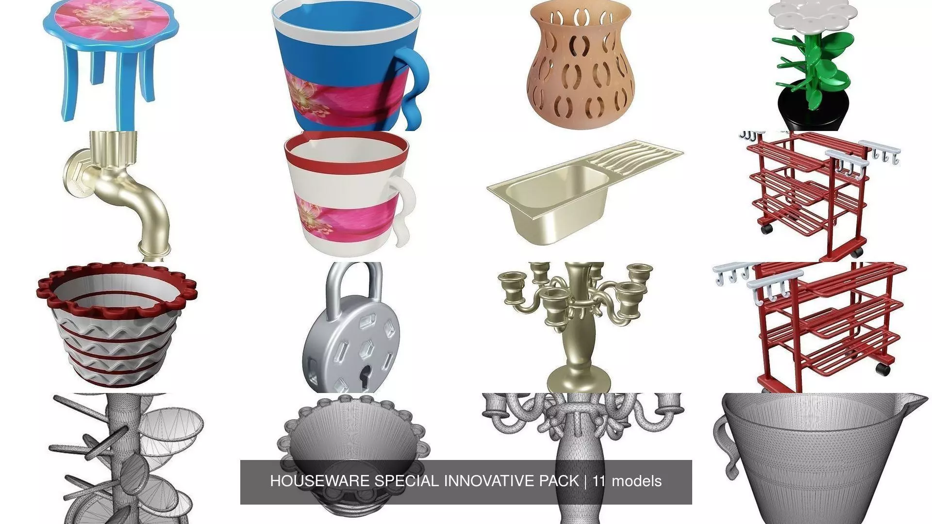 HOUSEWARE SPECIAL INNOVATIVE PACK 3D Model Collection_0