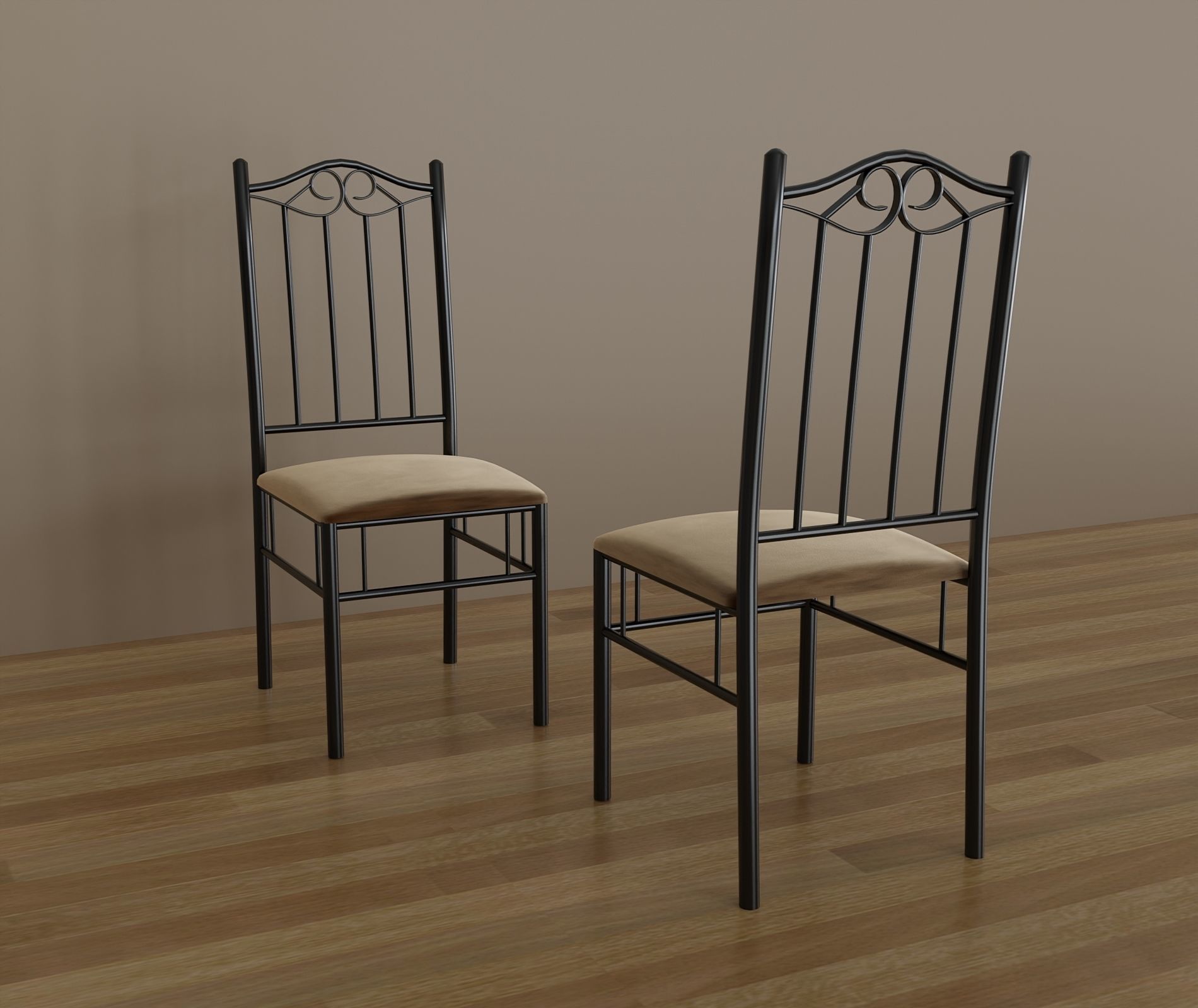 Kitchen dining furniture set Low-poly 3D model_3