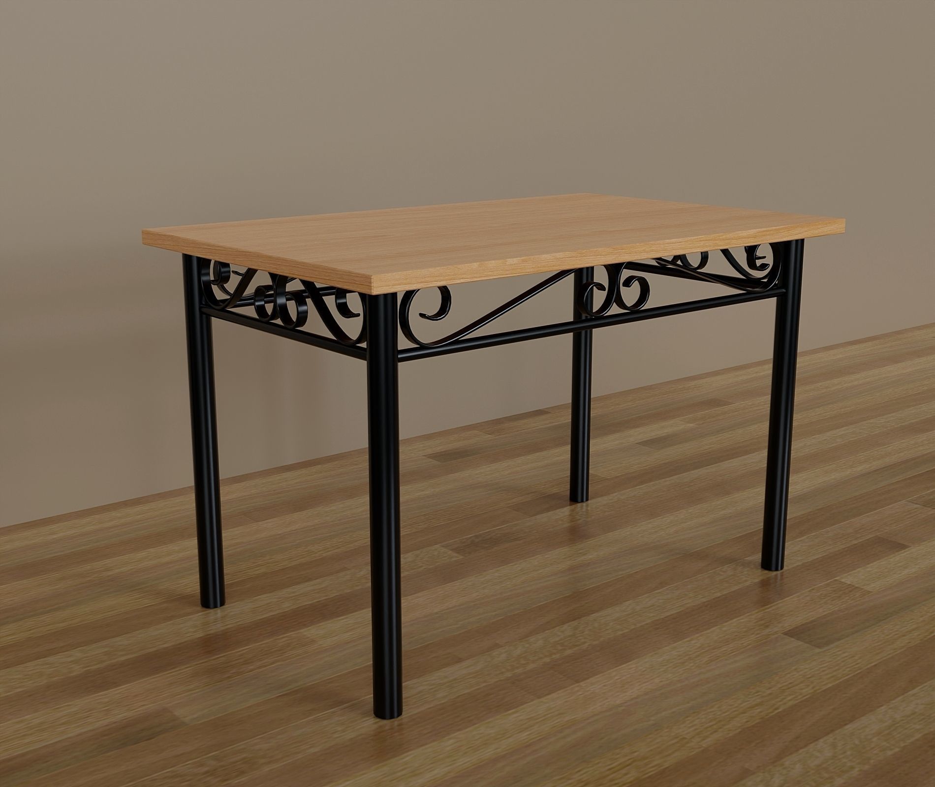 Kitchen dining furniture set Low-poly 3D model_4