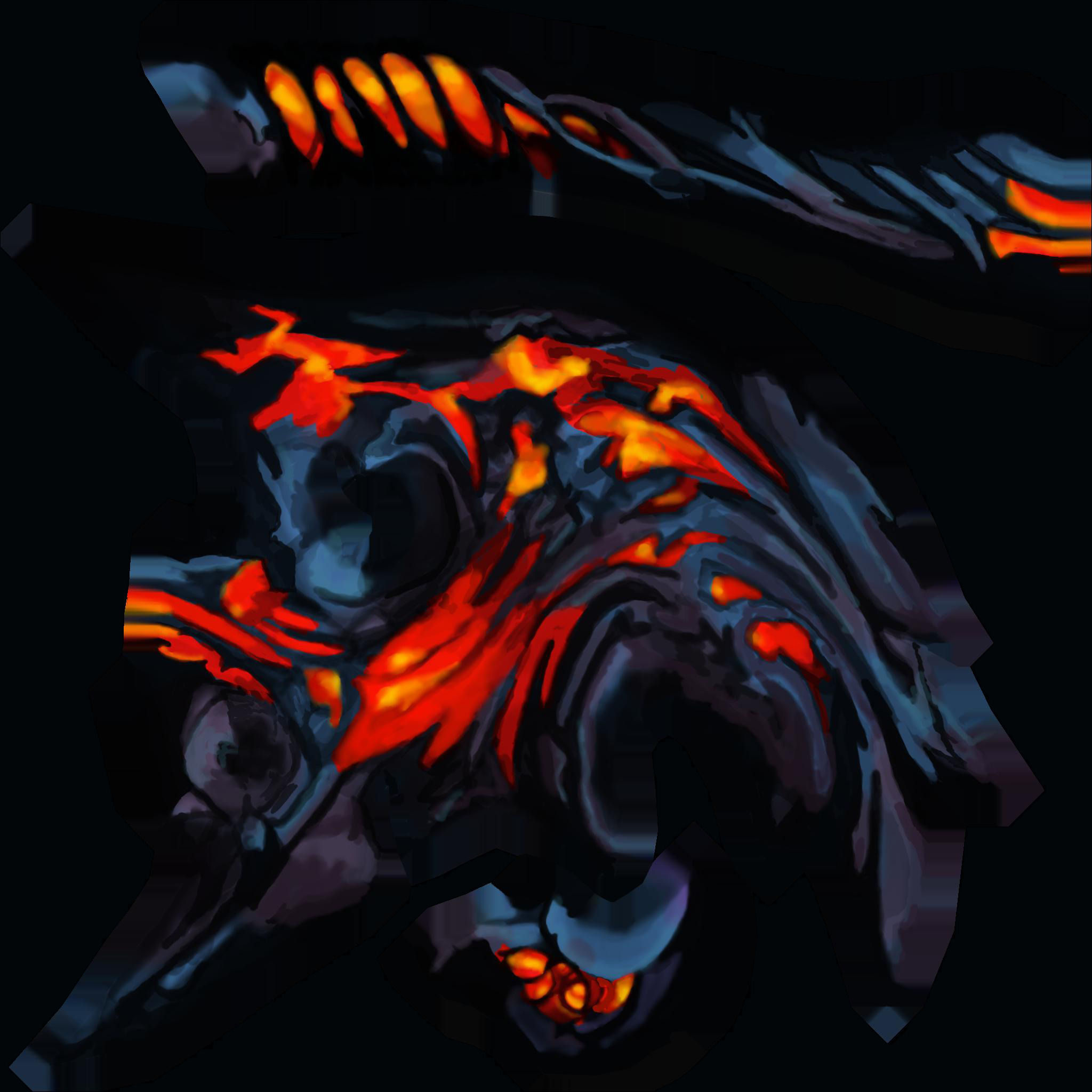 Hand Painted Game Axe Low-poly 3D model_1