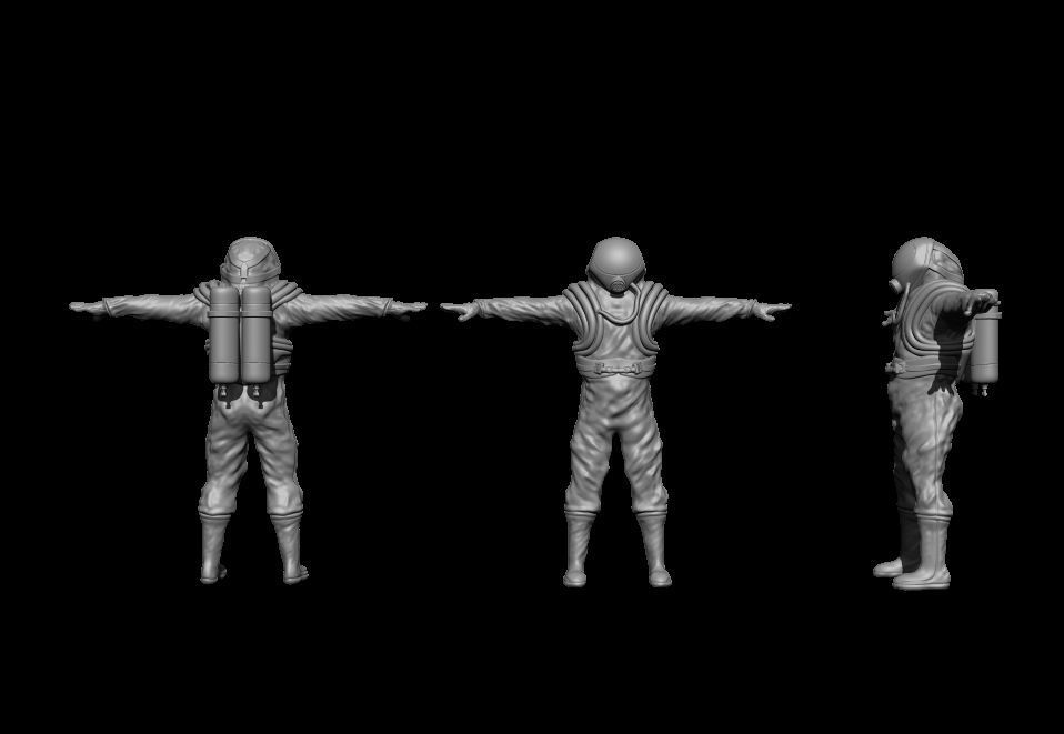 Spacesuit Rigged 3D model_19