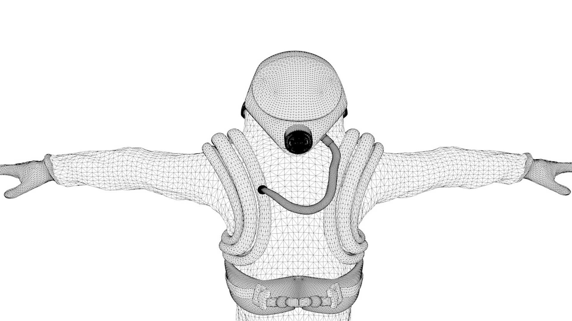 Spacesuit Rigged 3D model_10