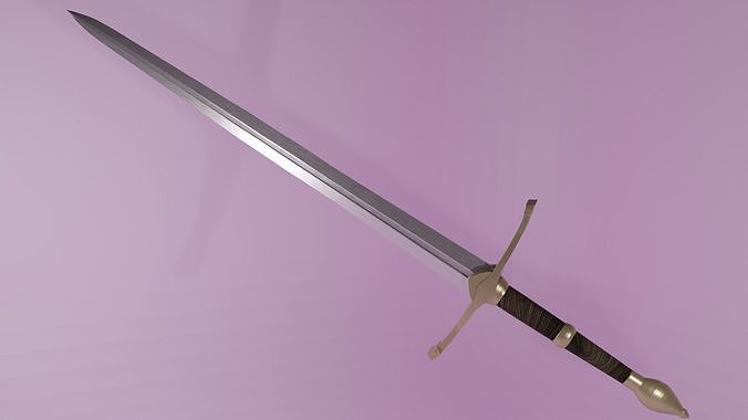 Norman two-handed sword Low-poly 3D model