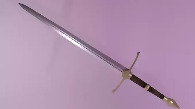 Norman two-handed sword Low-poly 3D model