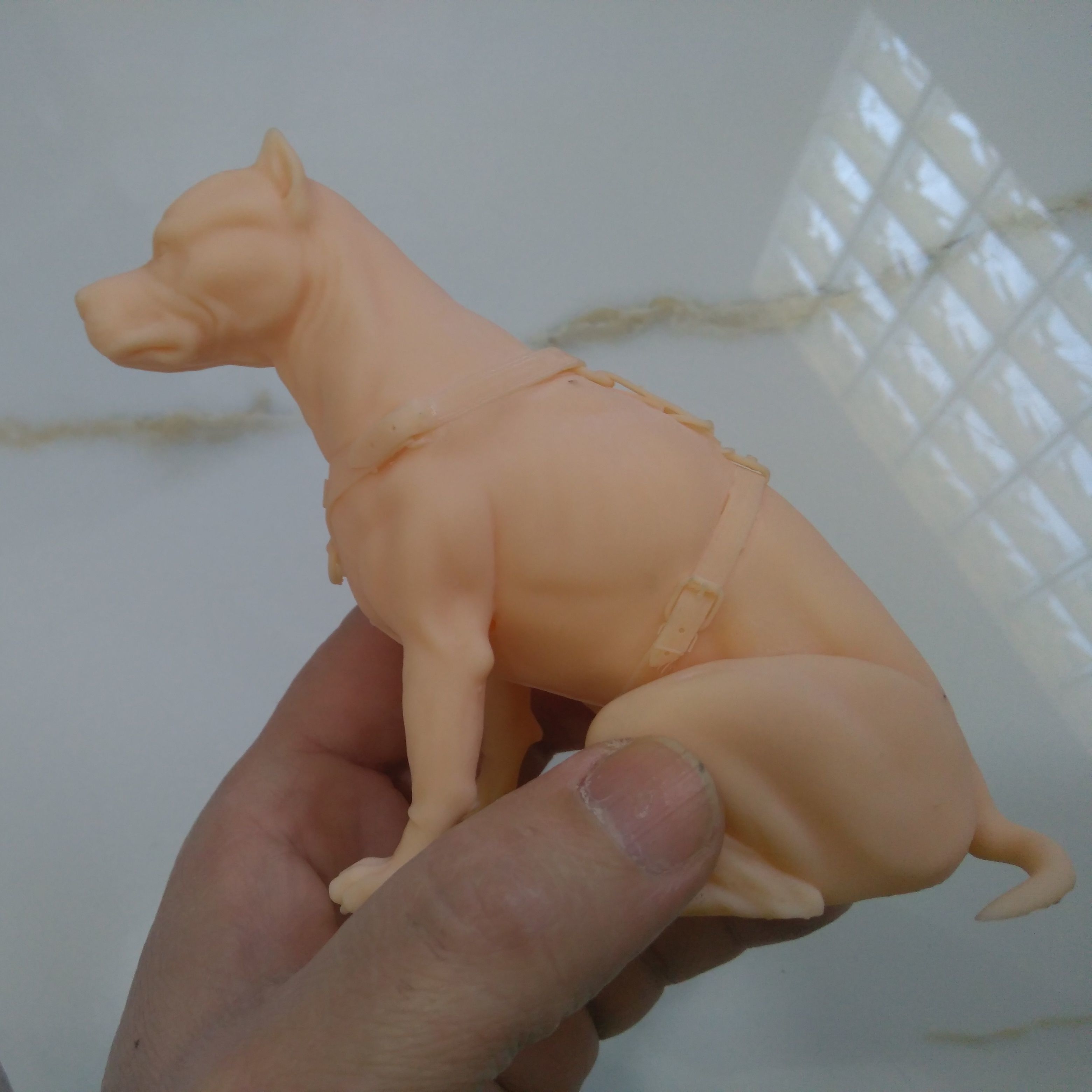 Pit Bull Terrier 3D printable seated version 3D print model_8