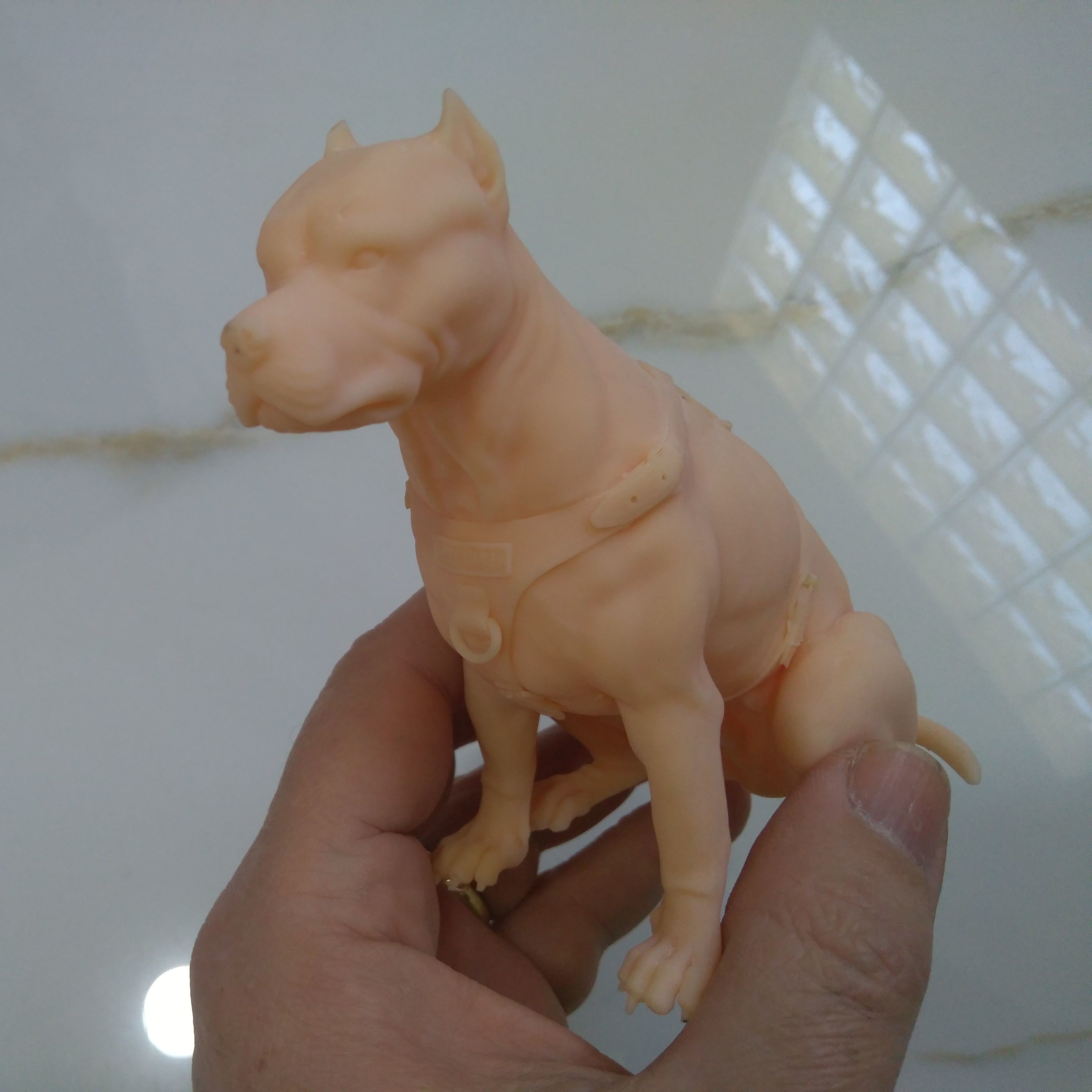 Pit Bull Terrier 3D printable seated version 3D print model_7