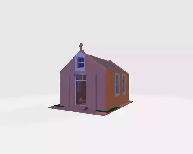 Colonial Church for 3d Art
