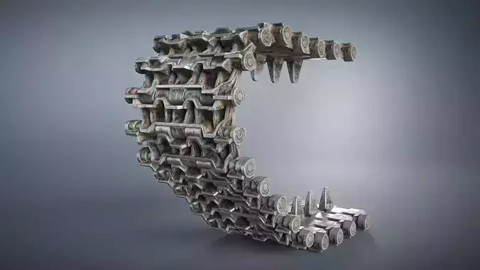 T-72 Tank Tracks Low-poly 3D model