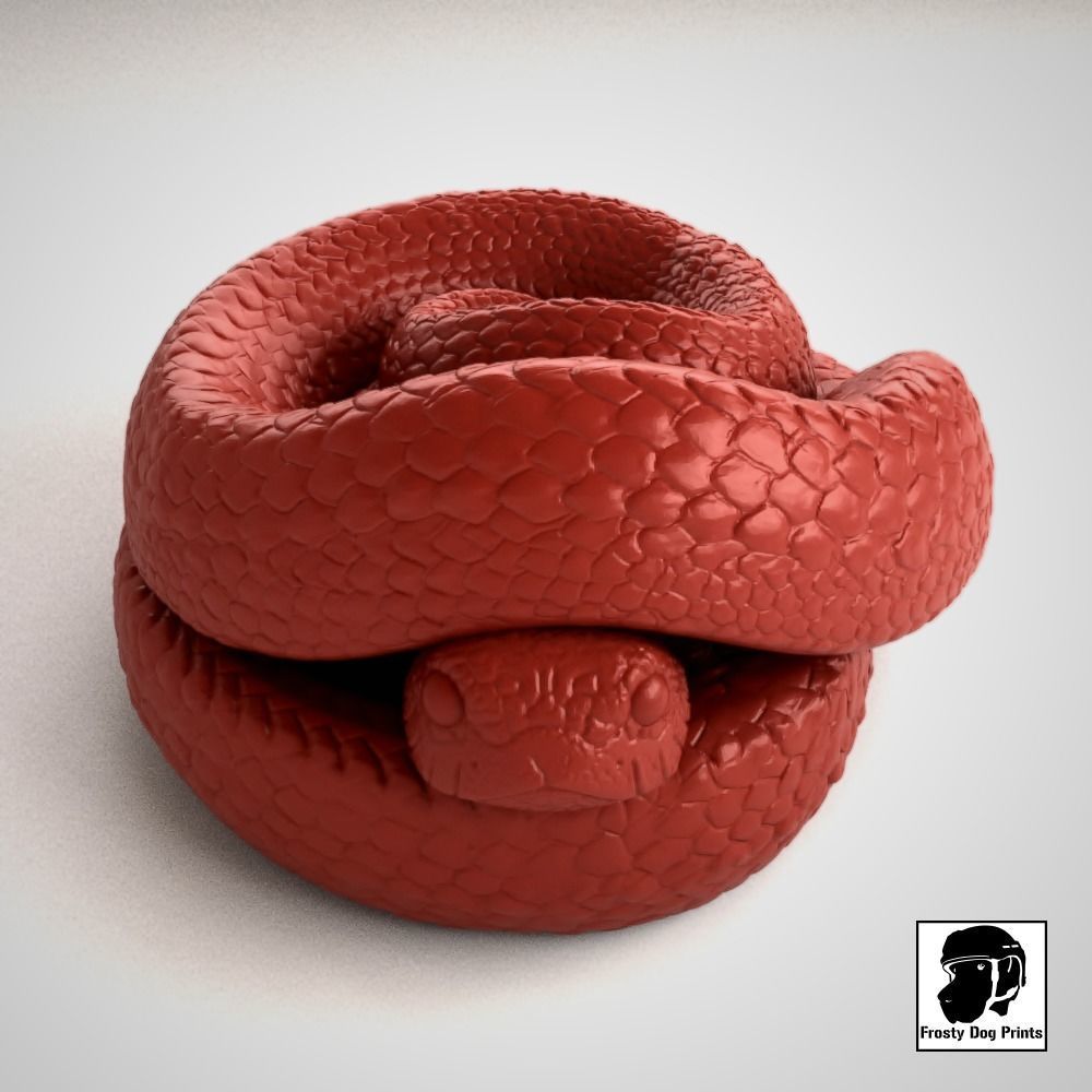 Friendly Snake - STL File 3D print model_4