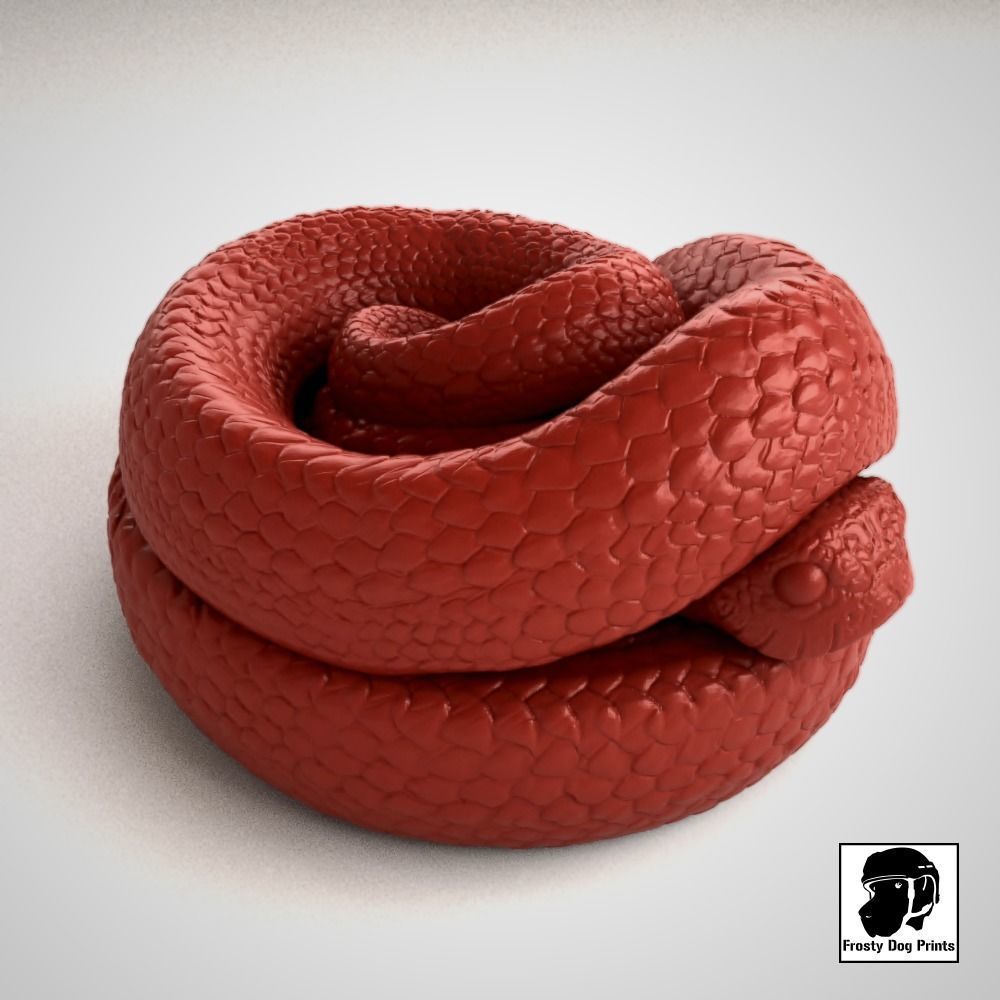Friendly Snake - STL File 3D print model_3