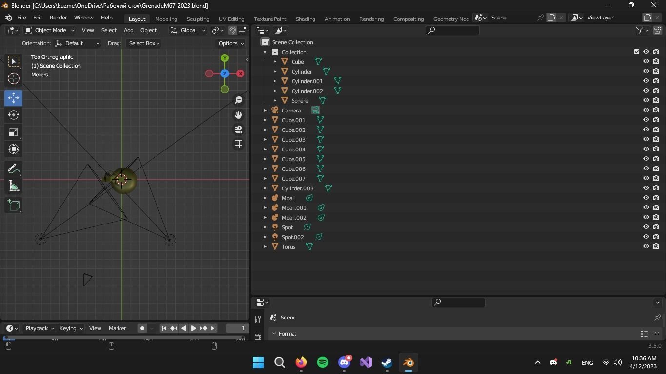 3D Frag Grenade M67 3D model_12