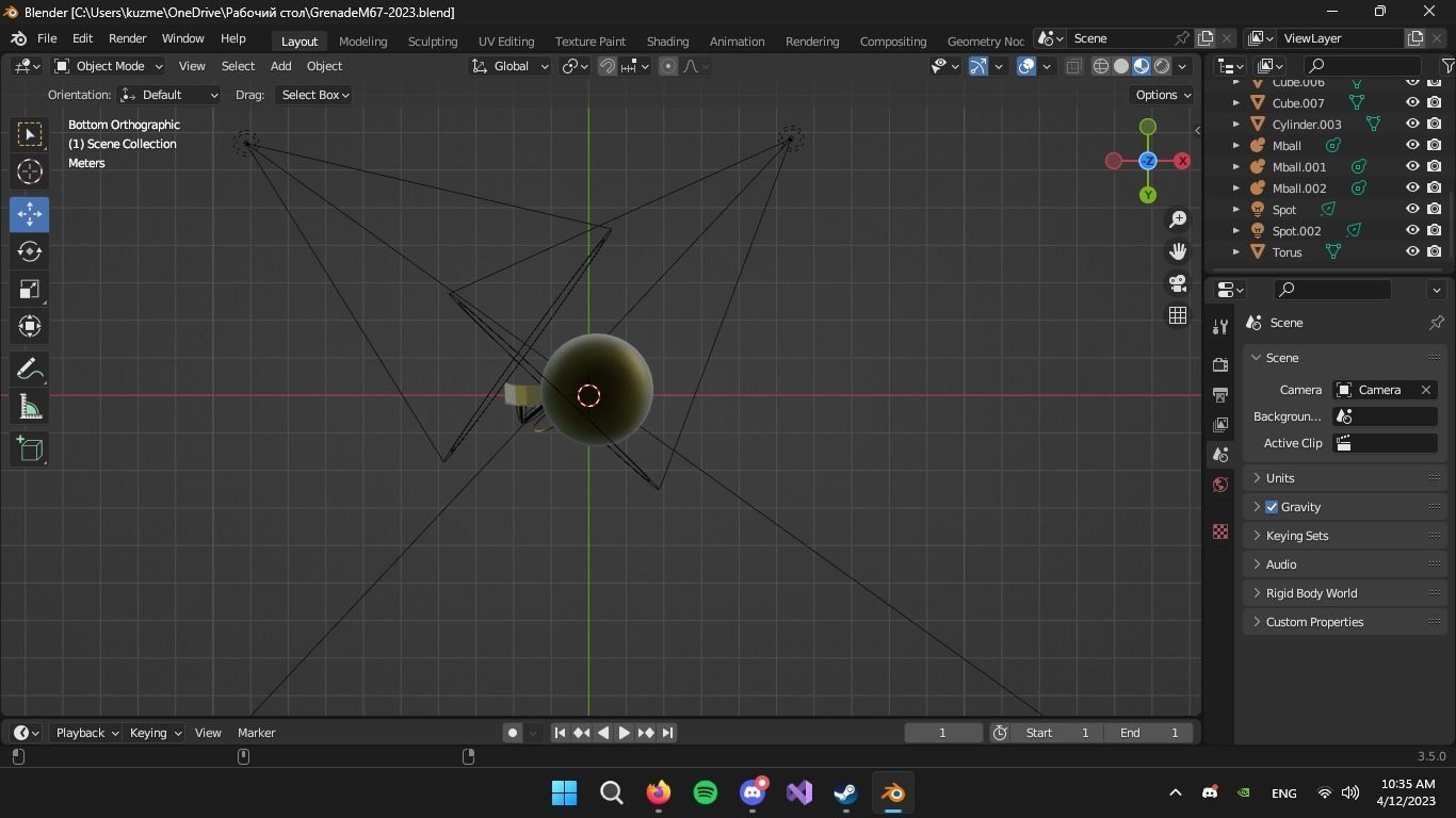 3D Frag Grenade M67 3D model_5