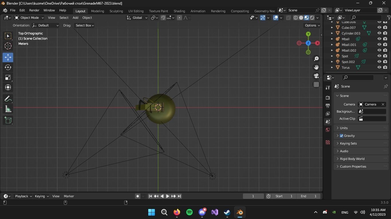 3D Frag Grenade M67 3D model_10