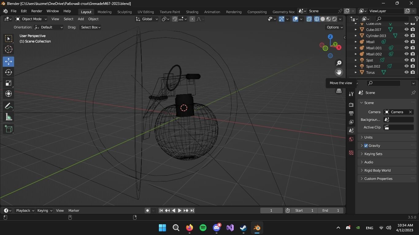 3D Frag Grenade M67 3D model_4