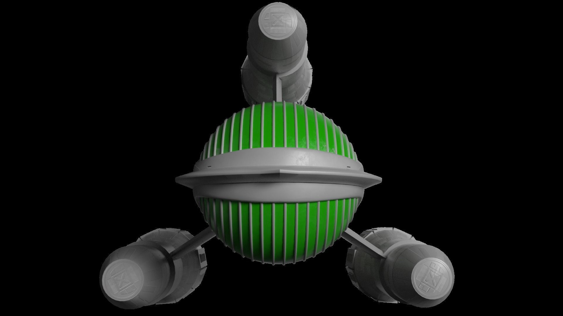Liberator spaceship 3D model_2