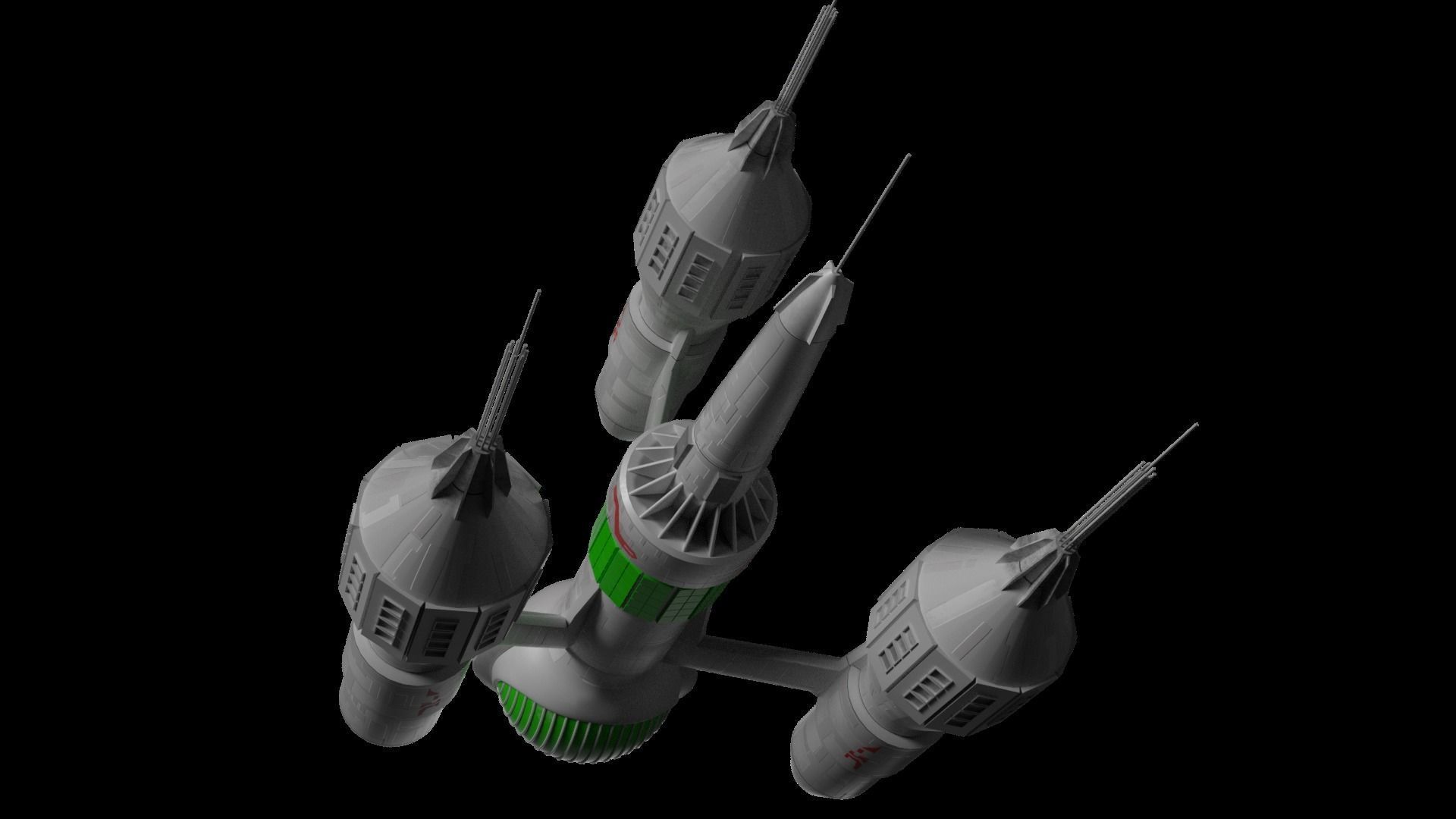Liberator spaceship 3D model_5